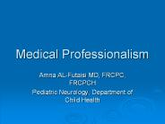 Medical Professionalism