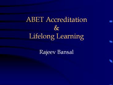 ABET Accreditation