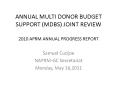 ANNUAL MULTI DONOR BUDGET SUPPORT (MDBS) JOINT REVIEW  2010 APRM ANNUAL PROGRESS REPORT PowerPoint PPT Presentation