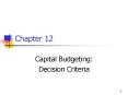 Capital Budgeting: PowerPoint PPT Presentation