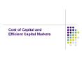 Cost of Capital and Efficient Capital Markets PowerPoint PPT Presentation