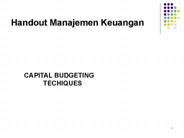 Handout Manajemen Keuangan