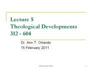 Lecture 5 Theological Developments 312 - 604