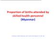 Proportion of births attended by skilled health personnel (Myanmar) PowerPoint PPT Presentation