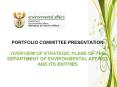 PORTFOLIO COMMITTEE PRESENTATION OVERVIEW OF STRATEGIC PLANS OF THE DEPARTMENT OF ENVIRONMENTAL AFFAIRS AND ITS ENTITIES PowerPoint PPT Presentation