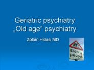 Geriatric psychiatry 