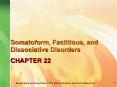 Somatoform, Factitious, and Dissociative Disorders PowerPoint PPT Presentation