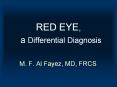 RED EYE,  a Differential Diagnosis PowerPoint PPT Presentation