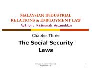 MALAYSIAN INDUSTRIAL RELATIONS