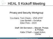 HEAL 5 Kickoff Meeting