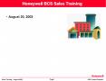 Honeywell BCS Sales Training PowerPoint PPT Presentation