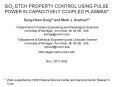 SiO2 ETCH PROPERTY CONTROL USING PULSE POWER IN CAPACITIVELY COUPLED PLASMAS* PowerPoint PPT Presentation