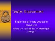 Teacher Empowerment