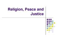 Religion, Peace and Justice