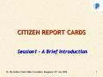 CITIZEN REPORT CARDS PowerPoint PPT Presentation