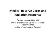 Medical Reserve Corps and Radiation Response