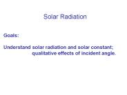 Solar Radiation