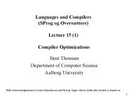 Languages and Compilers (SProg og Overs