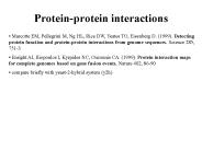 Protein-protein interactions