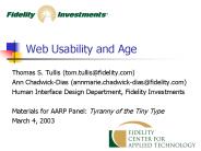 Web Usability and Age