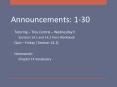Announcements: 1-30 PowerPoint PPT Presentation