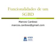 Funcionalidades de um SGBD