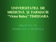 UNIVERSITATEA DE MEDICINA SI FARMACIE 