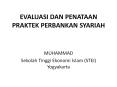 EVALUASI DAN PENATAAN PRAKTEK PERBANKAN SYARIAH PowerPoint PPT Presentation
