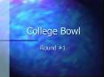 College Bowl PowerPoint PPT Presentation