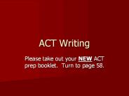 ACT Writing
