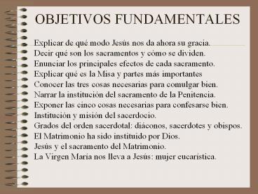 OBJETIVOS FUNDAMENTALES