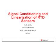Signal Conditioning and Linearization of RTD Sensors