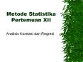 Metode Statistika Pertemuan XII PowerPoint PPT Presentation