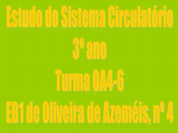 Sistema Circulat