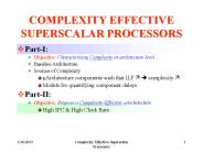 COMPLEXITY EFFECTIVE SUPERSCALAR PROCESSORS