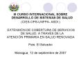 III CURSO INTERNACIONAL SOBRE DESARROLLO DE SISTEMAS DE SALUD PowerPoint PPT Presentation