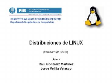 PPT – Distribuciones de LINUX PowerPoint presentation | free to ...