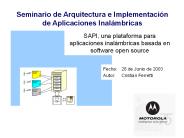 SAPI, una plataforma para aplicaciones inal