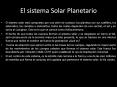 El sistema Solar Planetario PowerPoint PPT Presentation