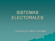 SISTEMAS ELECTORALES