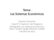 Tema: Los Sistemas Econ