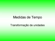 Medidas de Tempo