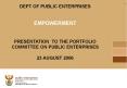 DEPT OF PUBLIC ENTERPRISES PowerPoint PPT Presentation