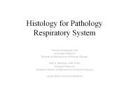 Histology for Pathology Respiratory System