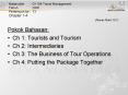 Matakuliah   : G1184 Travel Management Tahun     : 2005 Pertemuan ke-: 13 Chapter 1-4                                             (Power Point 13.1)
