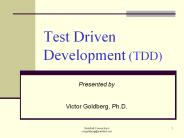 Test Driven Development (TDD)