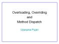 Overloading,%20Overriding PowerPoint PPT Presentation
