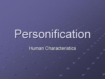 Personification