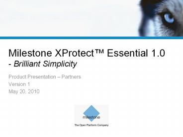 Milestone XProtect