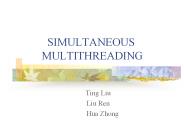 SIMULTANEOUS    MULTITHREADING
